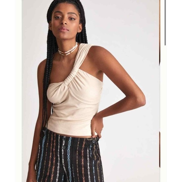 Anthropologie DOLAN Grecian Knotted‎ One-Shoulder Top Sz XL - Picture 1 of 8
